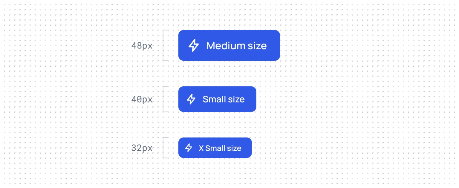 Button sizes