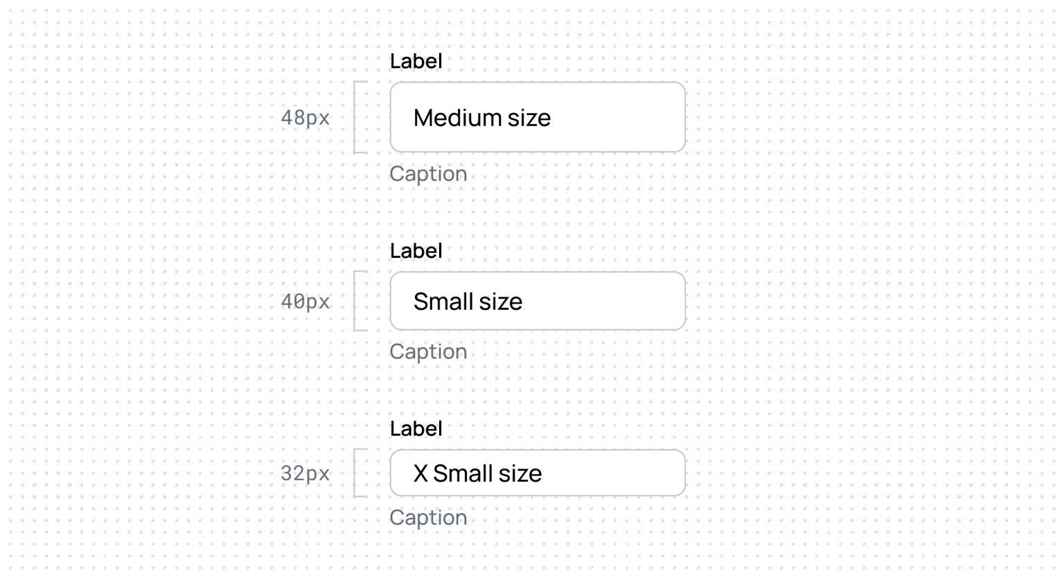 Text Input sizes