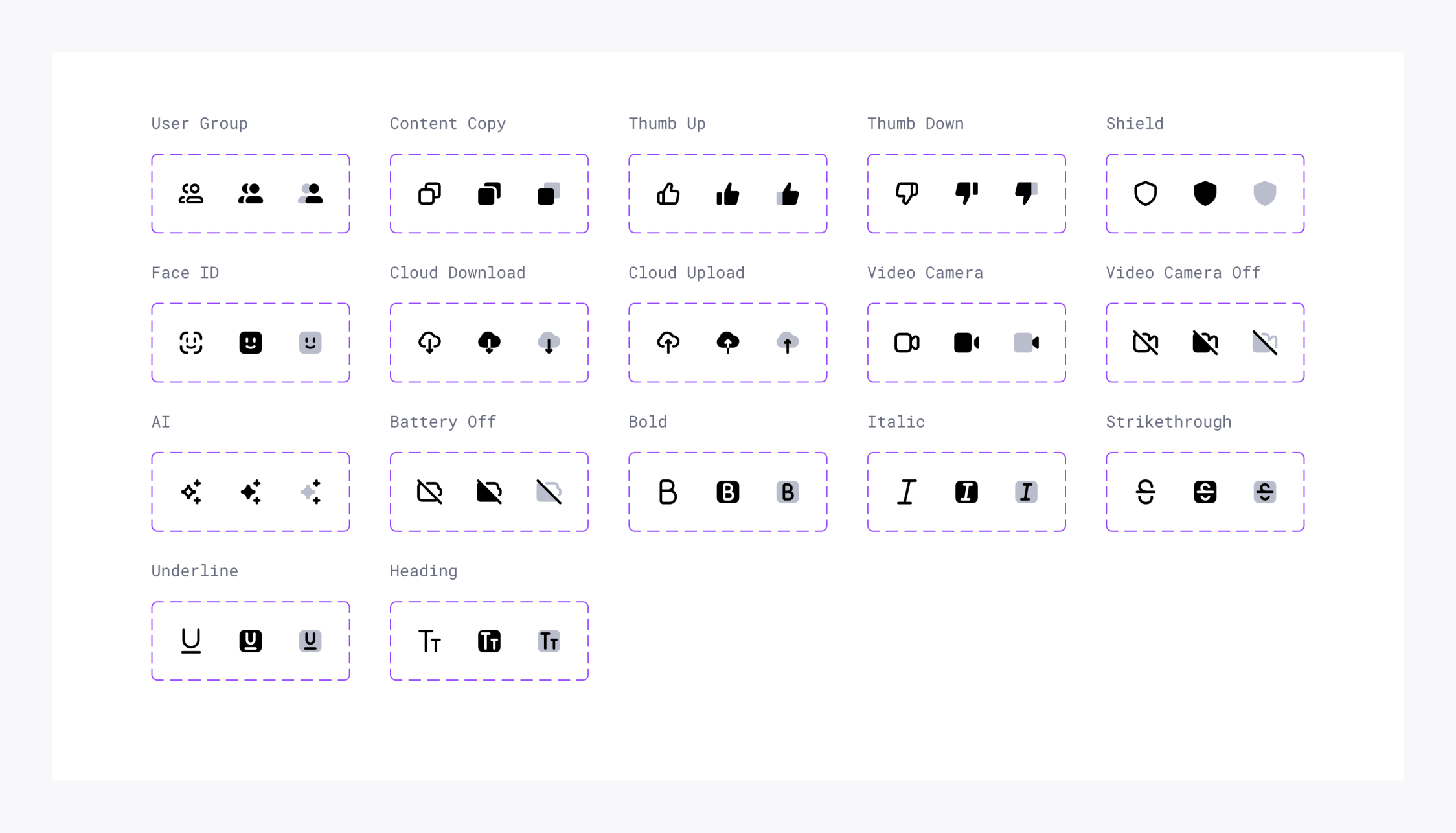 New icons in Universal Icon Set in Figma. New icons in the Devices & Electronics, Formatting and User Interface categories.
