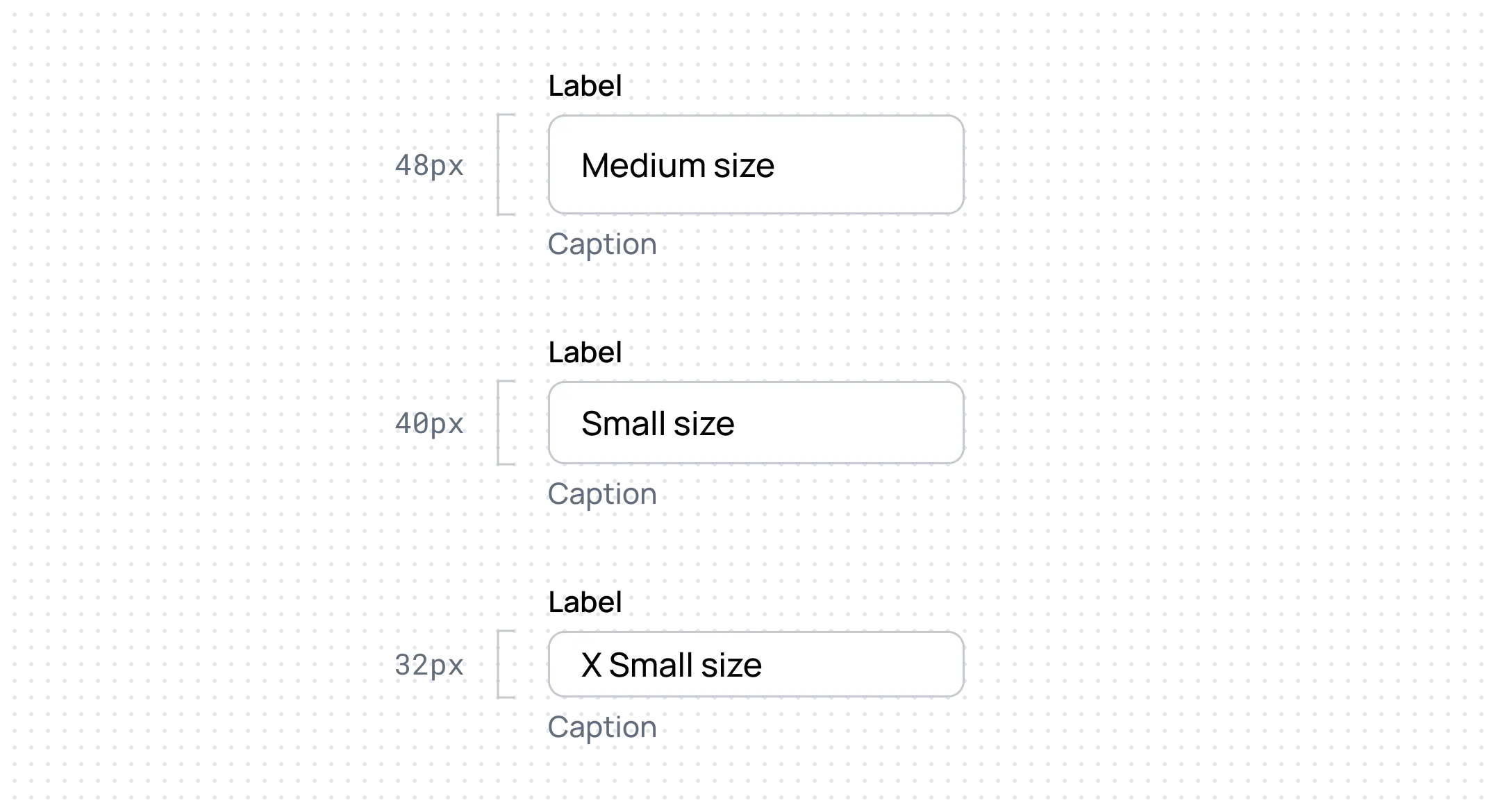 Text Input sizes