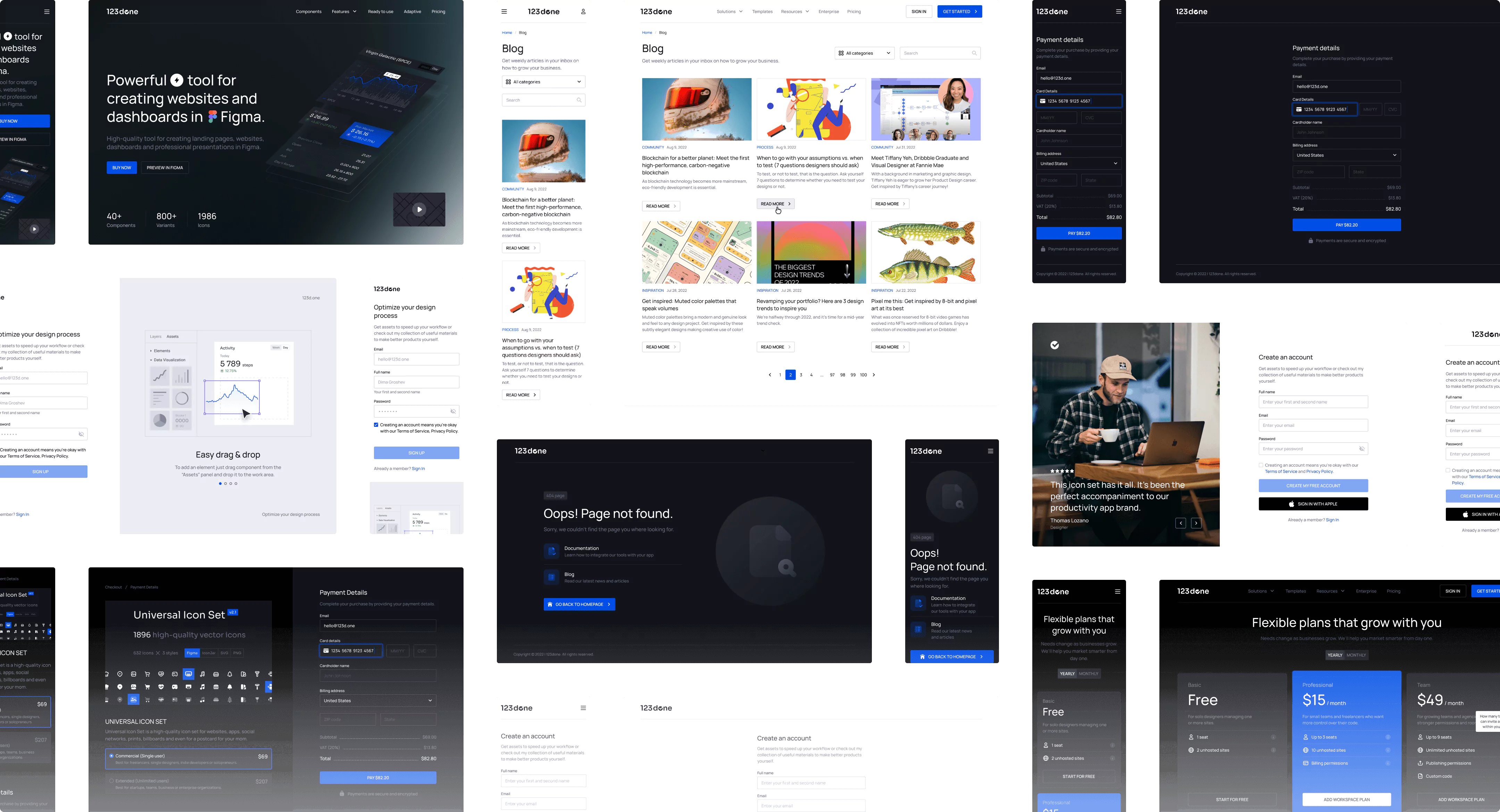 Examples of using the Universal UI Kit (Web)