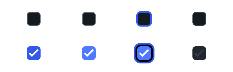 States of the checkbox component